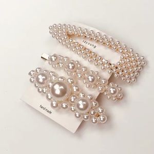 Gorgeous hair clips 3 pieces set pearl